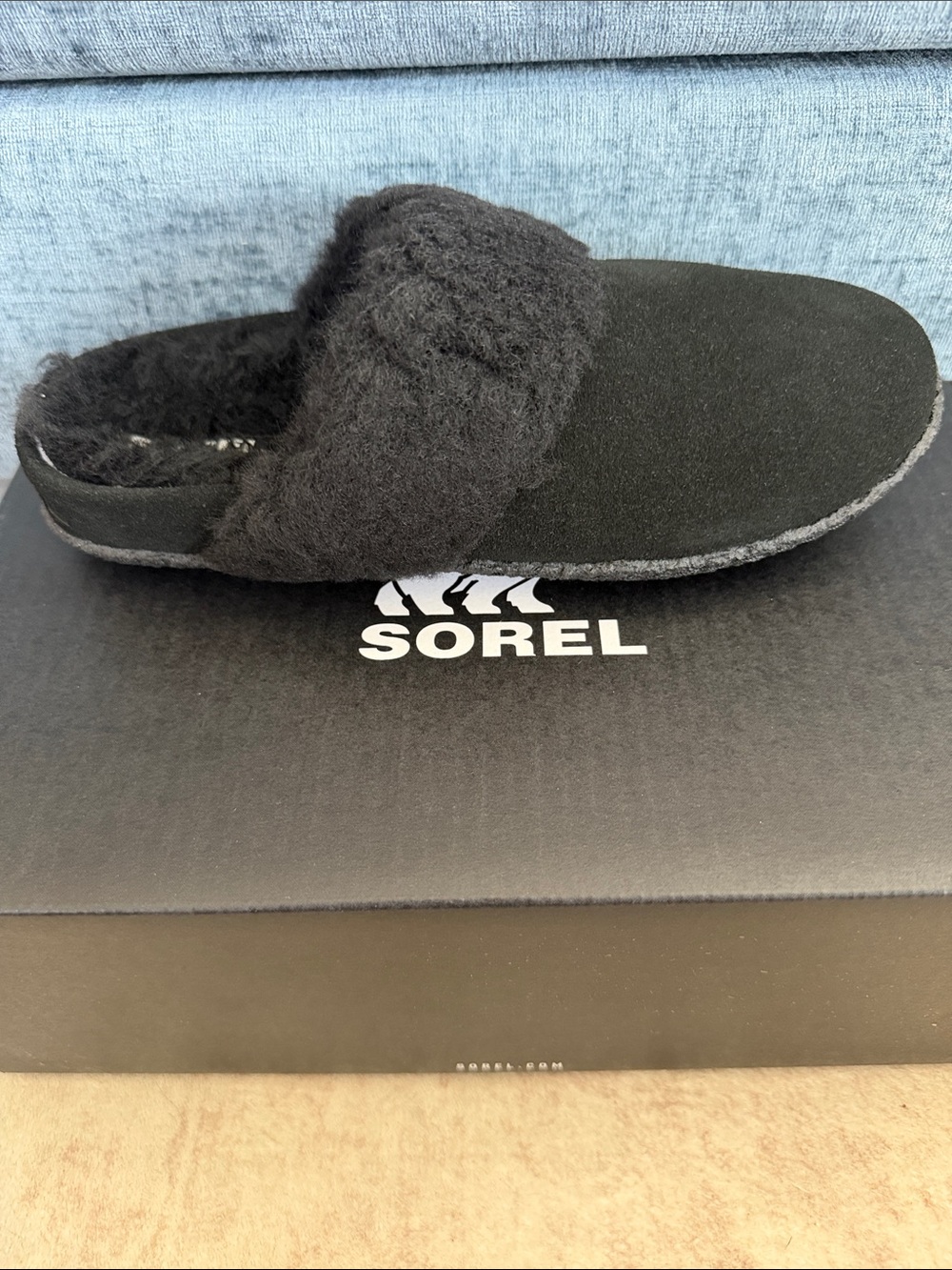 Sorel Black Shearling-Lined Slip-On Clog Kids 5 Women’s 6/6.5